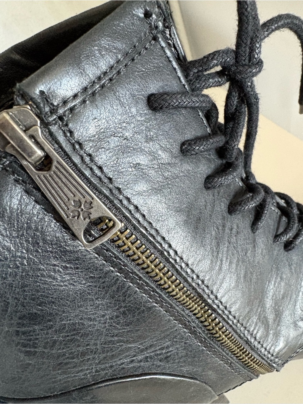 Patricia Nash Black Lace-Up Leather Ankle Boots 9.5 - Picture 10 of 15